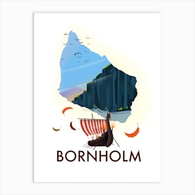 Borneholm Long Boat  Art Print