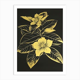 Gold Leaf Painting 7 Art Print