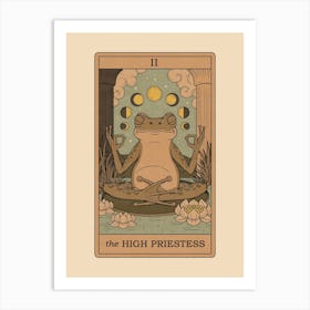 The High Priestess - Frogs Tarot Art Print