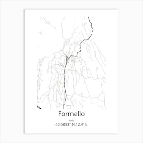 Formello,Italy Minimalist Map Art Print