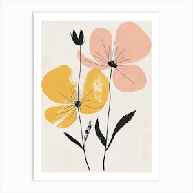 Islamabad Flower Market Boho Minimalist Style Art Print