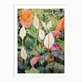 Tropical Plant Painting Peace Lily 1 Poster