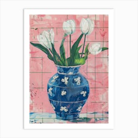 Blue Tulips 12 Art Print