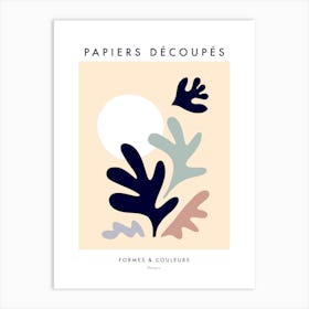 Matisse Minimal Serene Foliage Cut-outs on Sun and Bird Art Print