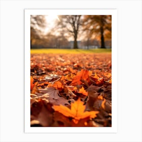 Autumn Leaves On The Ground 4 Art Print