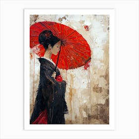 Geisha, Minimalism Boho Art Print