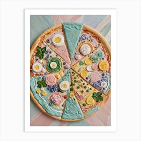 Bizarre Pastel Pizza Art Print