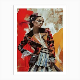 Woman In A Colorful Outfit Art Print