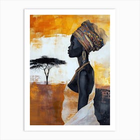 Echoes Of Africa; A Boho Art Narrative Art Print