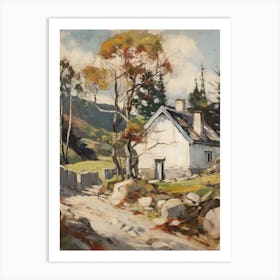Small Cottage Countryside Farmhouse Painting 7 Art Print