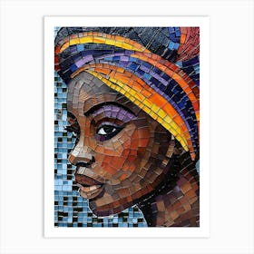 Mosaic Woman Art Print