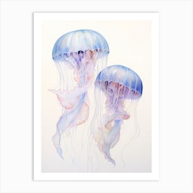 Sea Nettle Jellyfish Watercolour 1 Art Print