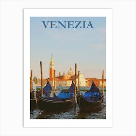Venice Italy Travel Poster, Karen Arnold Art Print