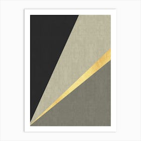 Golden geometric stroke 3 Art Print