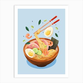 Flying Ramen Art Print