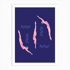 Minimal Swimming Time Art Print
