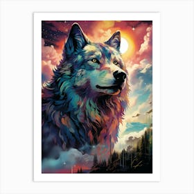 Wolf Painting 1 Art Print