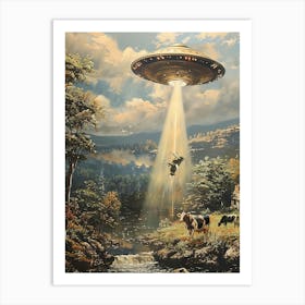 Alien Cow-Spiracy Art Print