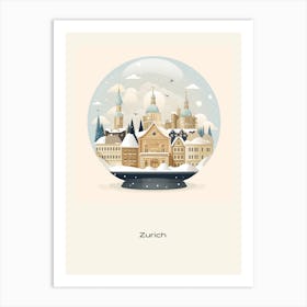 Zurich Switzerland 2 Snowglobe Poster Art Print