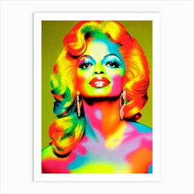 Diana Ross Colourful Pop Art Art Print