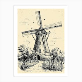 Windmill 17 Art Print