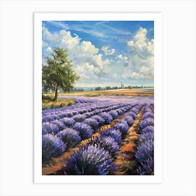 Lavender Field And Tree Art Print