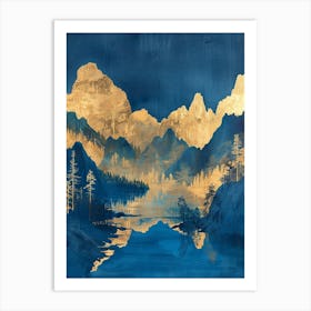 'Gold And Blue' Art Print