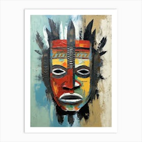 Cheyenne Chants through Masks - Native Americans Series Art Print