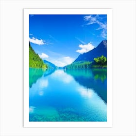 Blue Lake Landscapes Waterscape Photography 2 Art Print