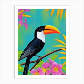 Cowbird Tropical bird Art Print