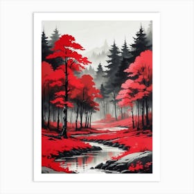 Red Forest Poster