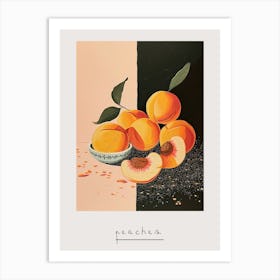 Art Deco Peaches 3 Poster Art Print