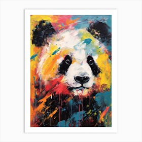 Panda Art In Abstract Expressionism Style 4 Art Print
