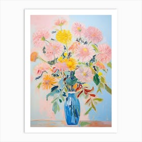 Flower Painting Fauvist Style Chrysanthemum 2 Art Print