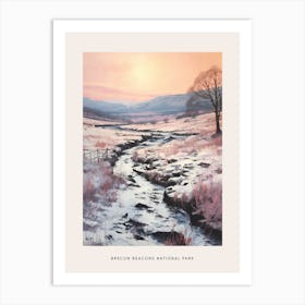 Dreamy Winter National Park Poster  Brecon Beacons National Park Wales 1 Art Print