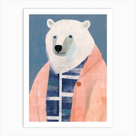 Playful Illustration Of Polar Bear For Kids Room 3 Art Print