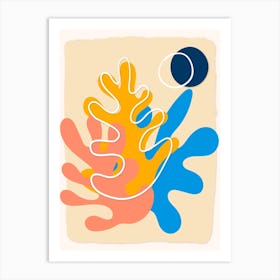 Colorful Corals Matisse Style Art Print