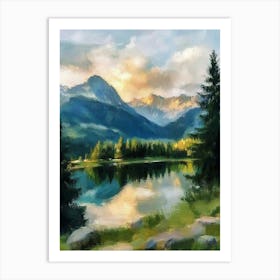 Sunset At The Lake Art Print