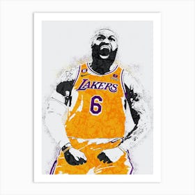 Lebron James La Lakers 4 Art Print