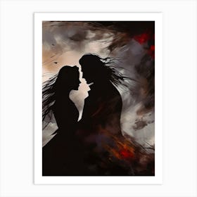 Dark Romance, Wuthering Heights, Cathy And Heathcliff, Brooding Aesthetic Art Print