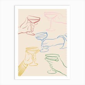 Cheers - Multicolored Art Print