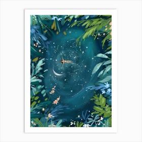Night Swimmer Art Print