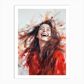 Joyful 2 Moods Watercolor Art Print