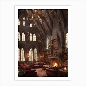 Harry Potter Library 2 Art Print