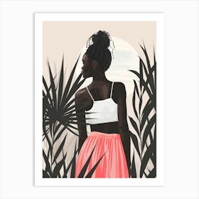 Black Girl In A Skirt Art Print