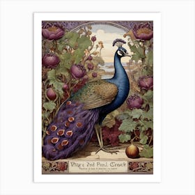 Fig And Peacock Purple Walter Crane Art Print 0 1 Art Print