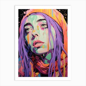 Billie Eilish Abstract Trippy 1 Art Print