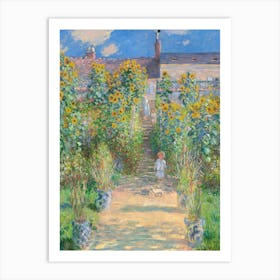 Claude Monet'S Garden Art Print