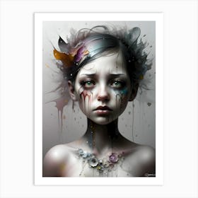 Girl With Tears~Escape Clause ~Reimagined Art Print