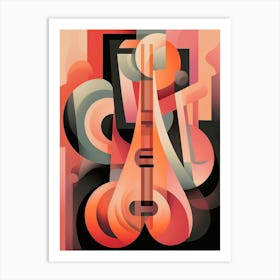 Cubist Abstract Geometric Lady Illustration 11 Art Print